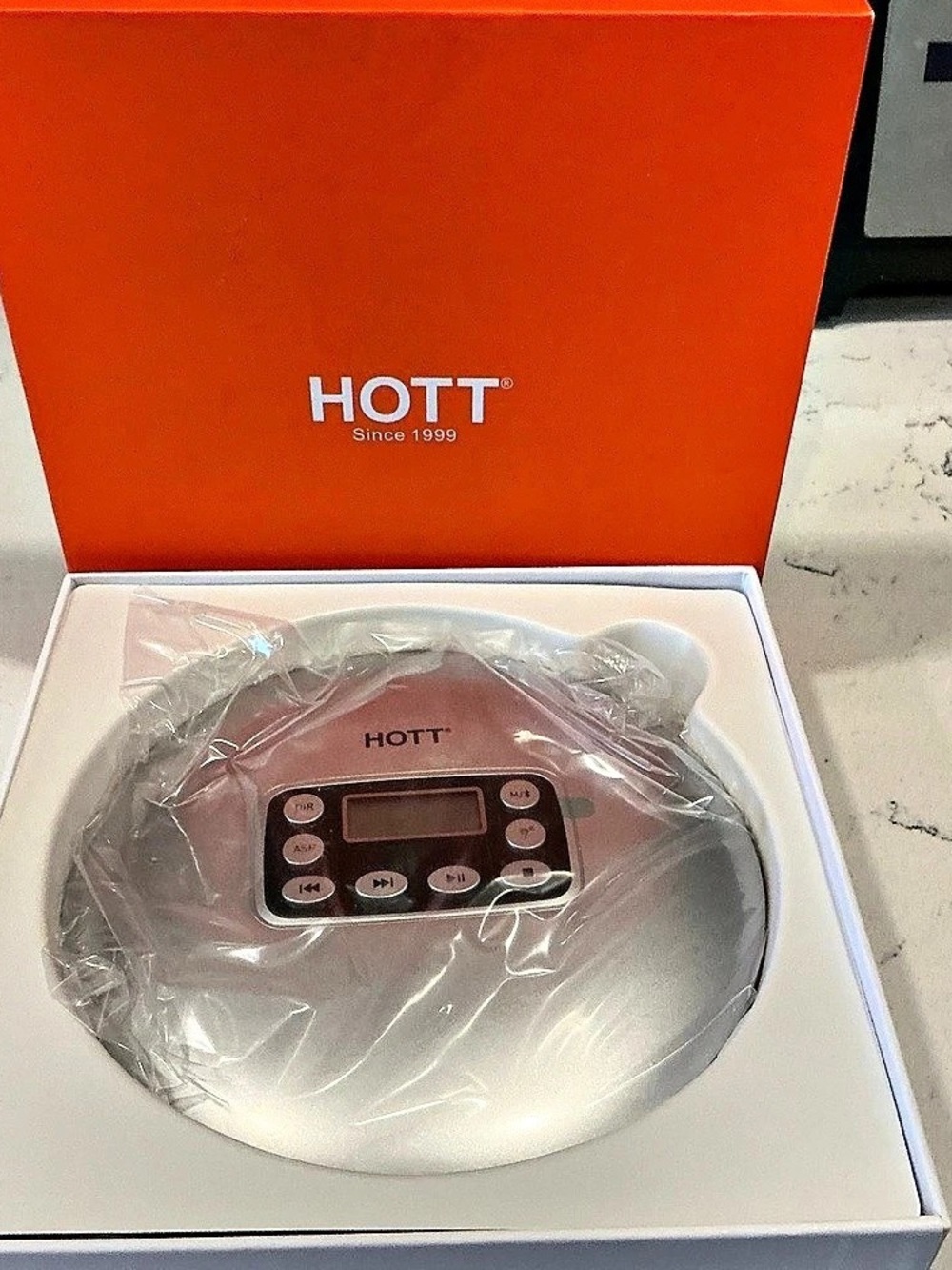 HOTT CD711T Portable Bluetooth CD Player Silver & Black